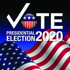 2020 United States presidential election. Poster, card, banner and background. Vector illustration