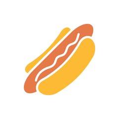 Hot Dog Icon Color Design Vector Template Illustration