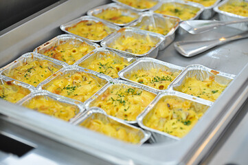 close up of a tray of fresh baked potatoes