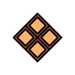 Floor Tile Icon Color Design Vector Template Illustration