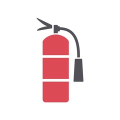 Fire Extinguisher Icon Color Design Vector Template Illustration