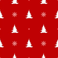 Christmas seamless pattern with colorful tree design.