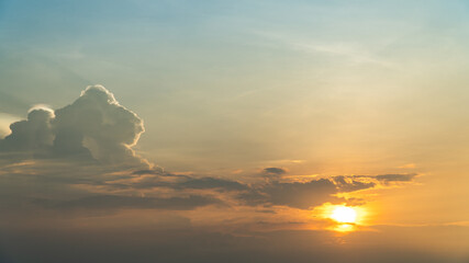 sunset over the sea