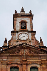 Fototapeta na wymiar Clock tower in historical city of Ouro Preto, Brazil 