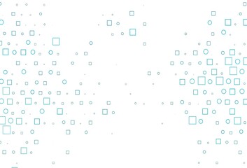 Light BLUE vector pattern with spheres, squares.