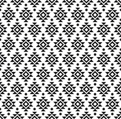 Fototapeta premium Abstract geometric American ethnic indigenous art pattern.