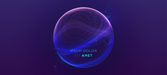 Glowing lines liquid dynamic flow. Trendy fluid cover design. Outline cartography landscape effect with topography relief elements. Eps10 vector illustration