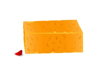 mysore pak Indian Sweets or Mithai Food Vector