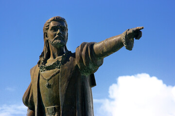 porto seguro, bahia / brazil - june 9, 2007: statue of Pedro Alvares Cabral in the city of Porto...