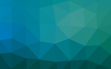 Light Blue, Green vector abstract polygonal layout.