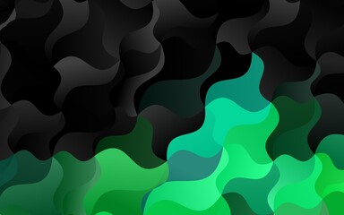 Light Blue, Green vector pattern with curved circles.