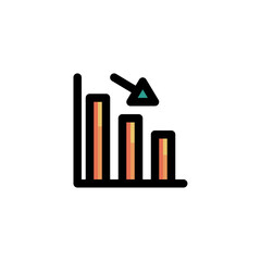 Chart Icon Filled Outline Business Illustration Logo Vector
