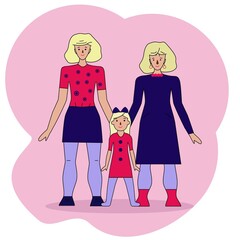 cartoon characters, three generations grandma mom daughter, women blonde family, family ties, grandma's granddaughter