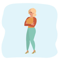 Angry teenager girl with furious expression resentful gesture