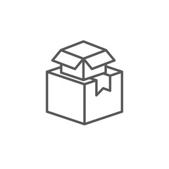 Cardboard box stacked icon vector