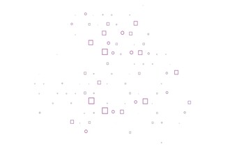 Light Purple vector pattern with spheres, squares.