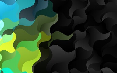 Light Blue, Yellow vector template with lava shapes.