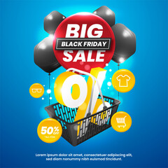 Black Friday Big Sale Discount in Shopping Cart