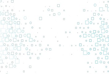 Light BLUE vector pattern with spheres, squares.
