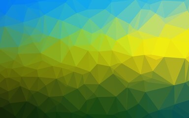 Fototapeta premium Dark Blue, Yellow vector abstract mosaic backdrop.