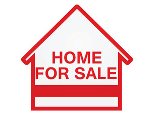 Home for sale sign. vector