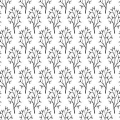 hand drawn rustic flowers