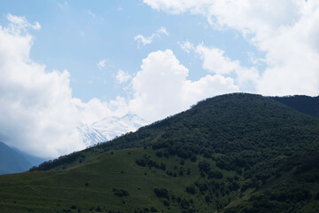 Obraz na płótnie Canvas View of the mountains of the North Caucasus. Karmadon gorge