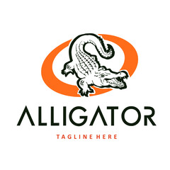 ALLIGATOR CROCODILE LOGO VECTOR