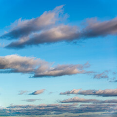 Fantastic clouds against blue sky