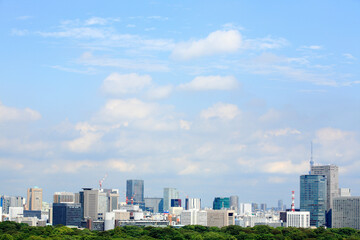 Obraz premium 東京都心と空