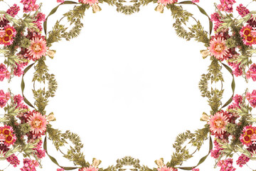 abstract beautiful seamless colorful floral pattern from flowers and leaves . High quality photo