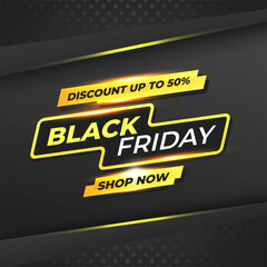 Black Friday Promotion Yellow Abstract Concept