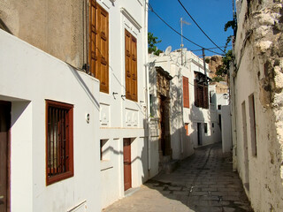 Lindos on the island of Rhodes in Greece