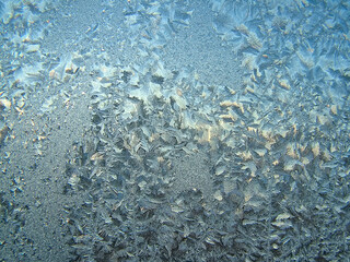 Snow patterns on window