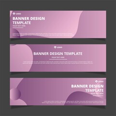 Fototapeta premium Set of modern abstract vector banners design. Template ready for use in web or print design.