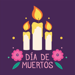 Dia de los muertos poster. Day of the Dead - Vector