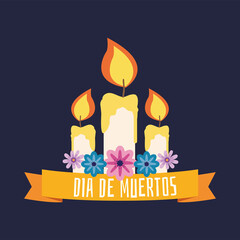 Dia de los muertos poster. Day of the Dead - Vector