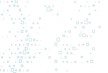 Light BLUE vector pattern with spheres, squares.