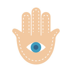 hanukkah, jewish hamsa holiday celebration religion flat icon