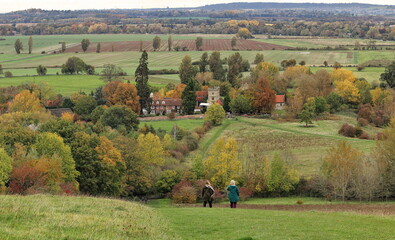 An English Rural Landscape with Hamlet