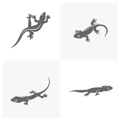 Obraz na płótnie Canvas Set of Lizard logo design vector template, Illustration design Lizard, Symbol Icon