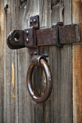 old door handle and lock