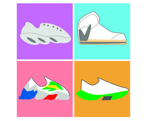Contemporary trendy sneakers. Sport shoes
