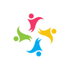 Family logo design vector template, Illustration design Community, Symbol Icon