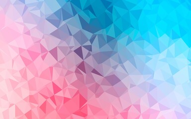 Light Blue, Red vector triangle mosaic texture.