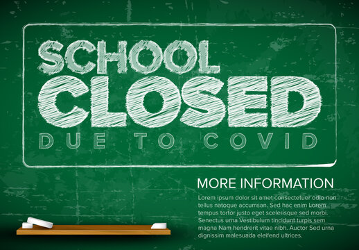 School Closed Due Covid Flyer Layout