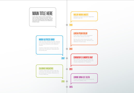 Timeline Layout with Speech Bubbles
