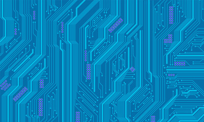 abstract blue technology background with circuit board