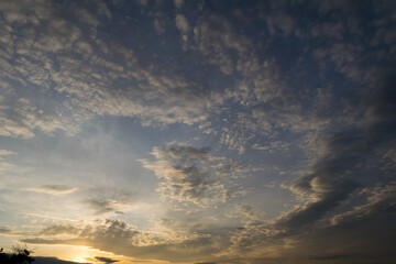 sunset in the sky