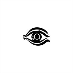 Human eye icon. Vector illustration isolated on white background